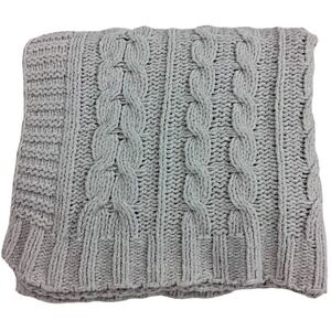 Manhattan Kids Baby Gray Cable Knit Blanket Soft Security‎ Lovey Unisex Solid